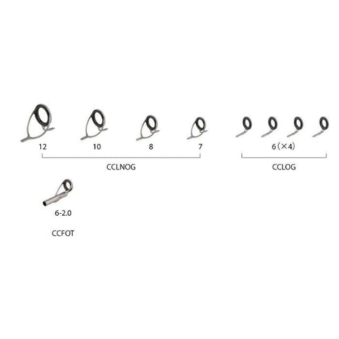 Fuji CCLNOG1291 Bait Casting Guide Kit (incl. Top Guide)